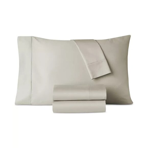 Heritage Home 800TC 4-Pc Full Cotton Blend Sheet Set Gray MSRP $140 - Picture 1 of 4